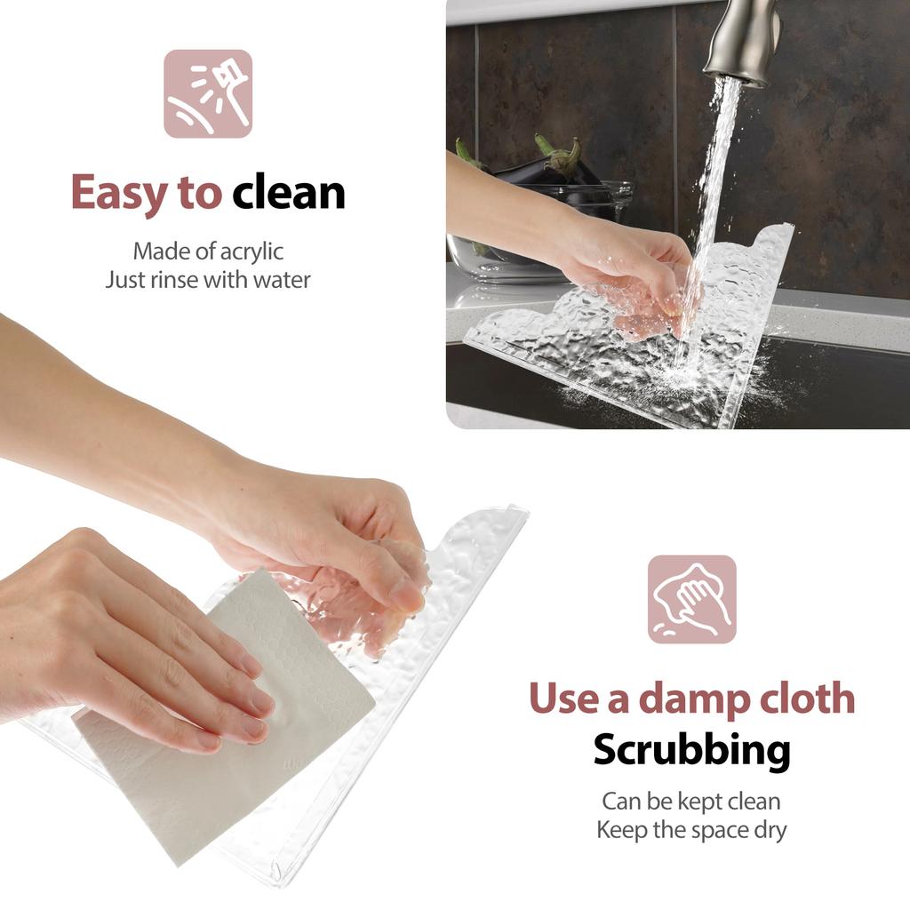 2 шт. самоклеящиеся акриловые брызговики для душа с силиконовым основанием, водонепроницаемые прозрачные бортики для ванны, легко устанавливаются