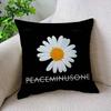 Funny PPeaceminusones Daisy Decorative Room Aesthetics Pillow Case Home Decor Bedroom Sofa Bed Couch Pillow Cover x