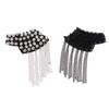 1Pc  Shoulder Epaulets Vintage Spike Rivet Tassel Epaulet Shoulder Boards Badge Brooches Women Men Clothing Accessories