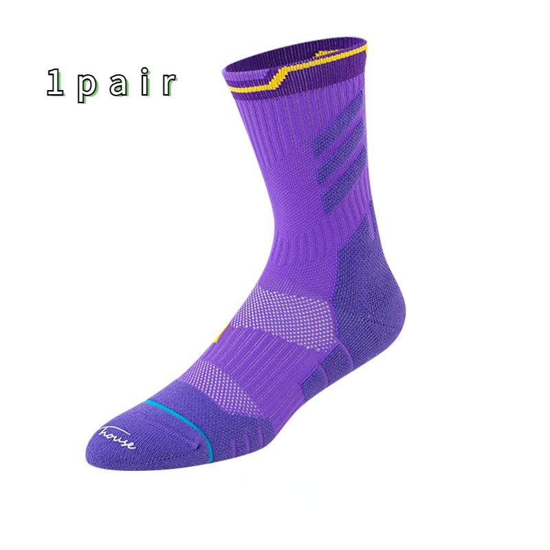 Мужские утолщенные антибактериальные практичные баскетбольные элитные носки среднего размера 39–44, профессиональные спортивные носки