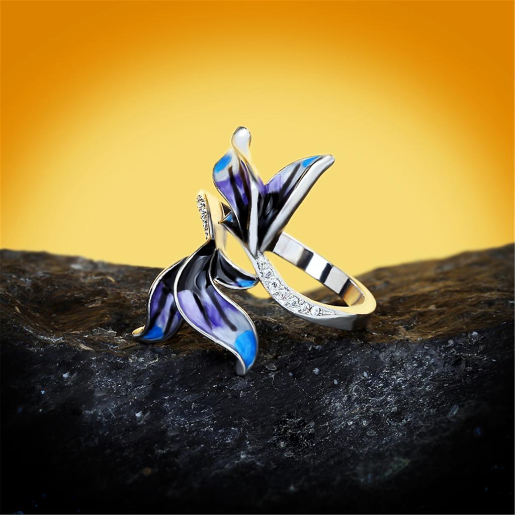 Plant and Flower Series Glue-drop Enamel Ring for Women