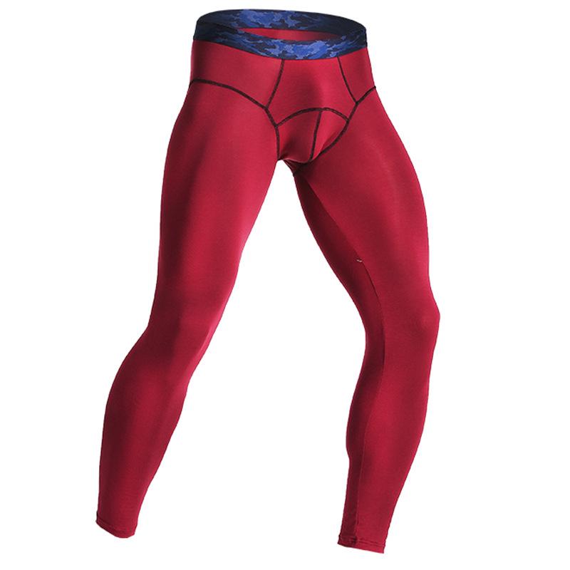 Мужские термолеггинсы со средней посадкой — облегающий крой, однотонный, коллекция осень/зима