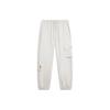 Li Ning Wade Series Solid Color Tapered Multi-Pocket Woven Knitted Sports Pants Men Pants Silver-Gray AYKU013-2