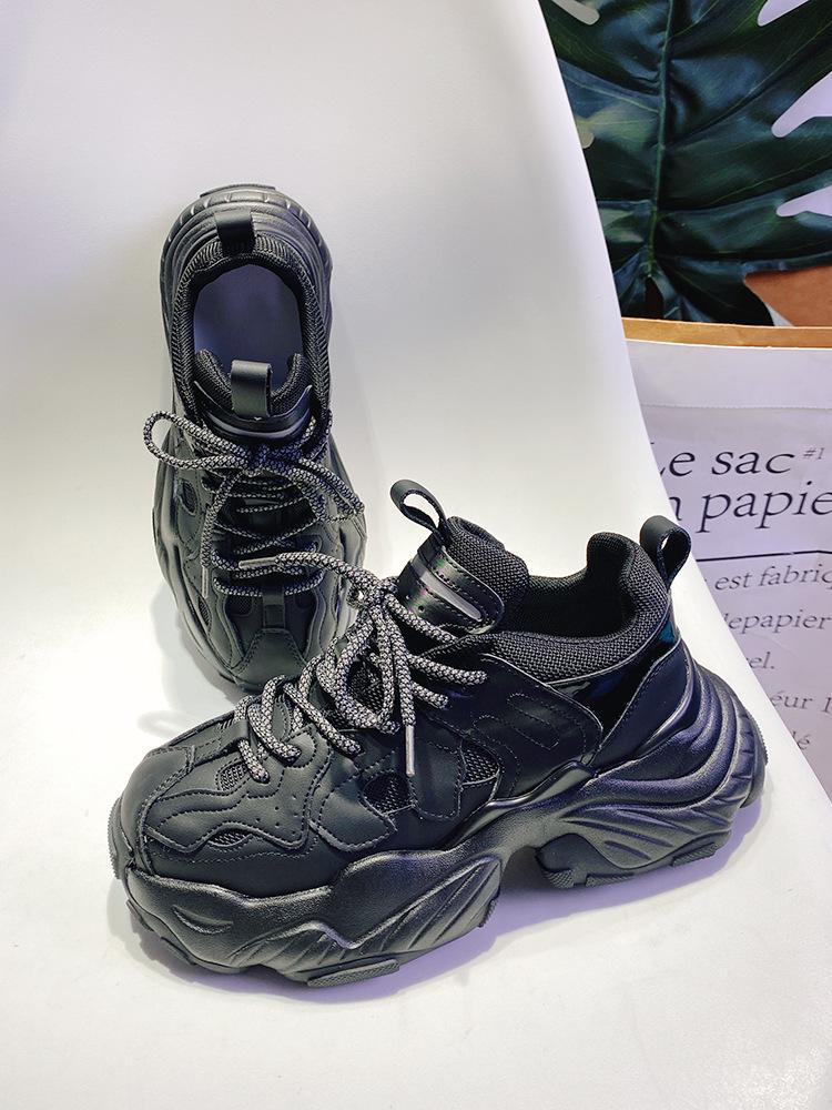 Модные весенне-осенние туфли-поп-модницы, женские зимние жареные уличные туфли с толстой подошвой, женские повседневные кроссовки Hundred