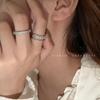 Элегантное кольцо с цирконом в два слоя для женщин: Роскошный нишевый дизайн, крутой стиль, модная вещь-заявление