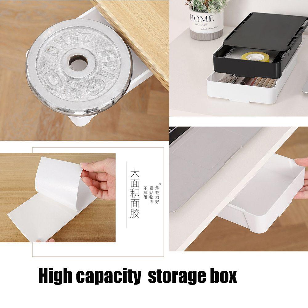 Box Storage Box Under The Desk Drawer Type Punch Free Invisible Drawer Organizer Storage Rack Box