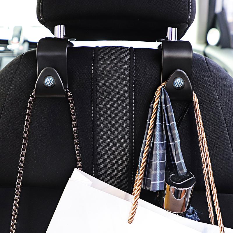 2Pcs Car Hooks Rear Seat Holder Storage Bracket For VW Golf Polo Tiguan Touran Jetta Passat CC T5 GTI Scirocco Caddy Transporter zg2