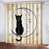 3D Дешевый мультяшный кот милый забавный дизайн абажур тонкий 2 шт оконная штора для детской спальни гостиная декор на распродаже