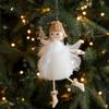 1PC Angel Girl Romantic Christmas Gift Pendant Creativity Plush Doll Decoration Cute Mesh Ornament