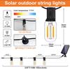 Solar Powered Outdoor String Light with 1200mAh Battery and Remote Control Waterproof Patio Lights Shatterproof LED String Light