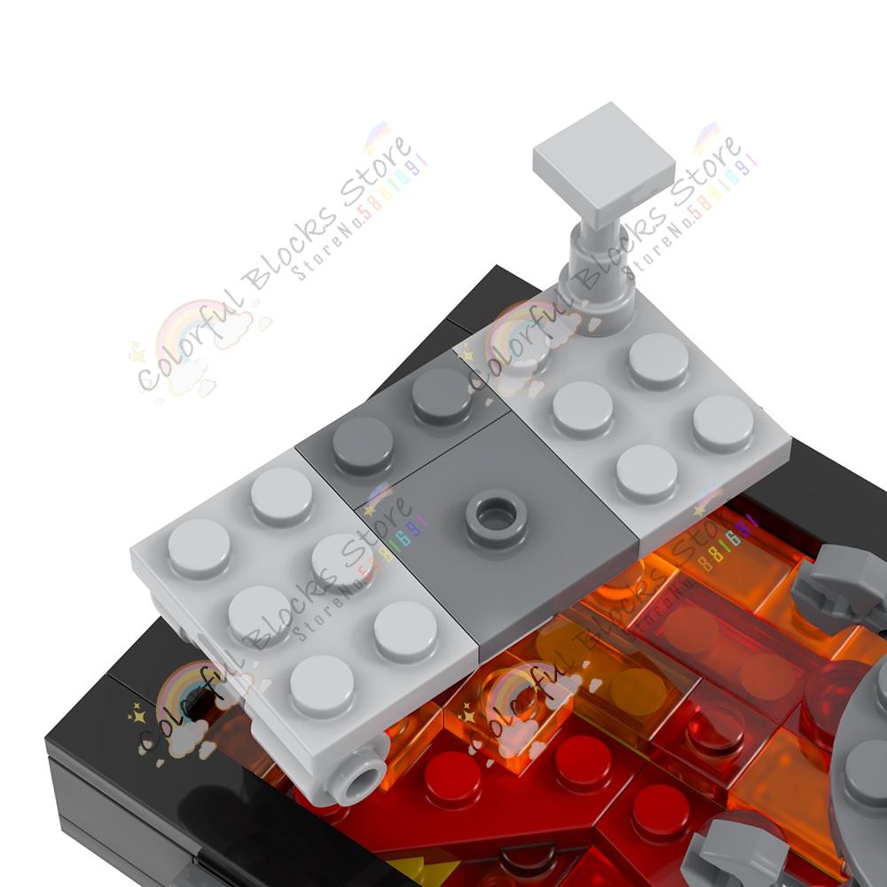Interstellar Series MOC Decoration Building Blocks DIY Mustafar Planet Action Figure Battle Scene Model Bricks Toys For Children