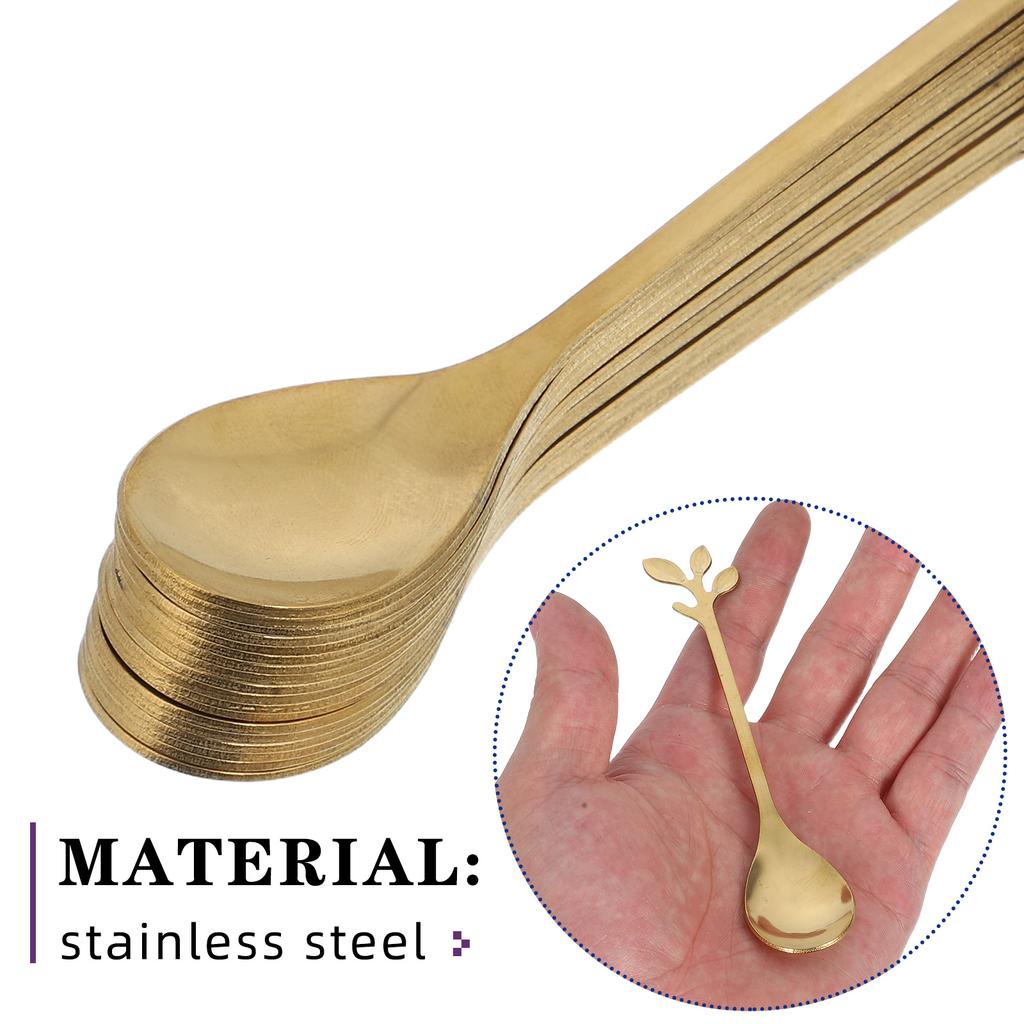20Pcs Stainless Handle Spoons Mini Serving Spoons for Coffee Tea Appetizers Tastings Parties Cocktails
