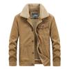 New Winter Corduroy Jacket for Men, Thickened Cotton Coat, Plus Velvet Cotton Coat, Large Size Workwear, Lamb Wool Cotton-padded Jacket