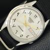 5 AUTOMATIC JAPAN 7S26A MENS VINTAGE ARABIC SILVER DIAL WATCH A702657-1 R209-a702657