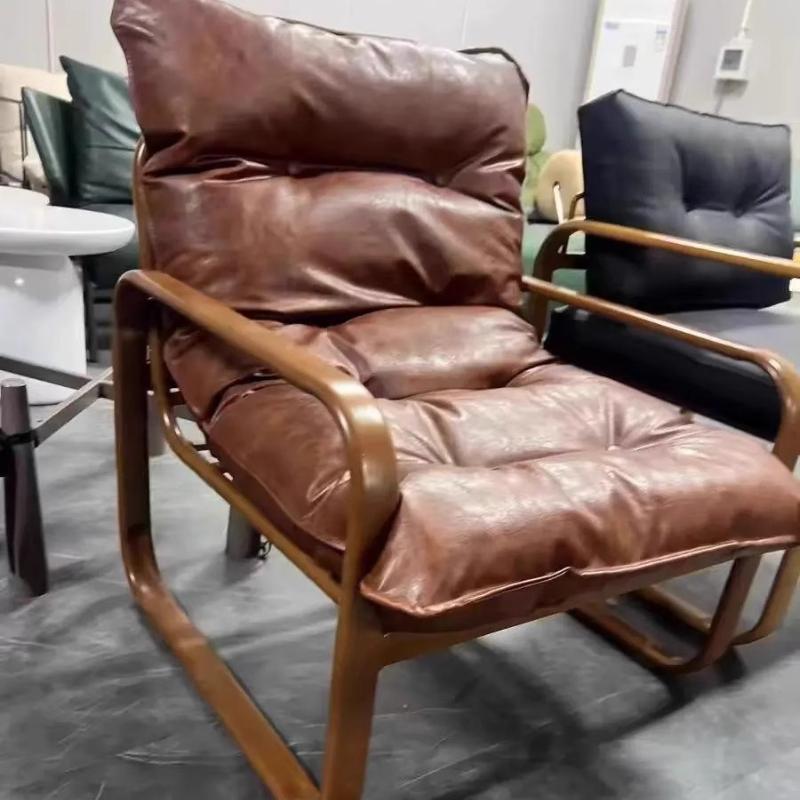 Modern Living Room Chairs Metal Armchair Luxury Comfortable Backrest Chair Portable Relaxing Single Person Chair Home Furniture