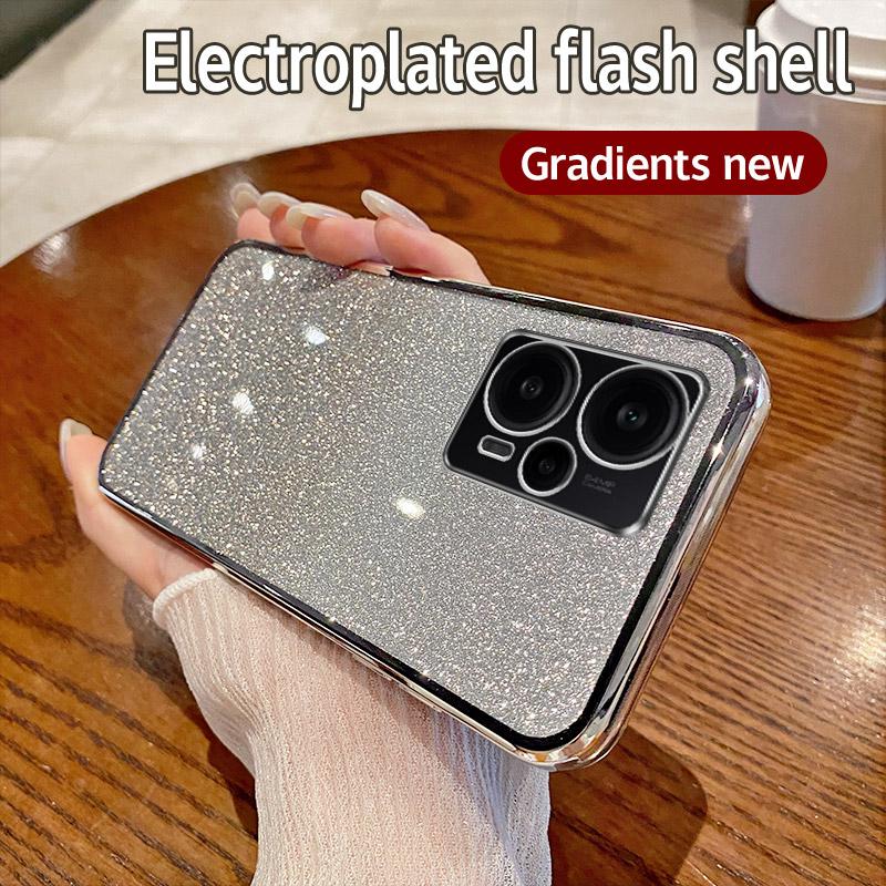 Для Xiaomi Poco X4 GT Чехол Redmi K50i Чехол для телефона Блестящий блестящий силиконовый объектив камеры Мягкая задняя крышка