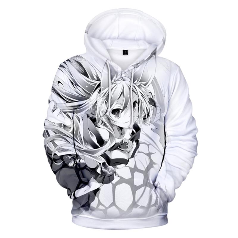 Толстовки с капюшоном Game Anime NO GAME NO LIFE для мужчин и женщин, модные хип-хоп Harajuku No Game No Life, мужские толстовки, повседневное пальто