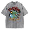 Summer World Tour T-shirt Men's and Women's Water Wash Vintage T-shirt Breathable Casual Comfortable Top Clothing