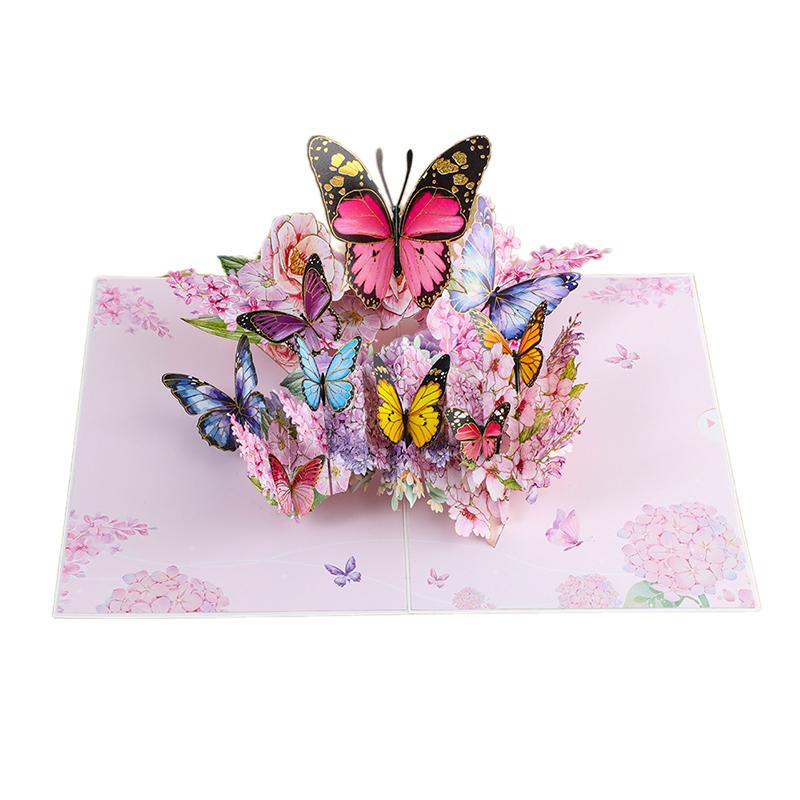 3D Butterfly Pop Up Greeting Cards Postcard For Valentine'S Day, Mother, Anniversary, Wedding Invitation Greeting, Birthday Gift