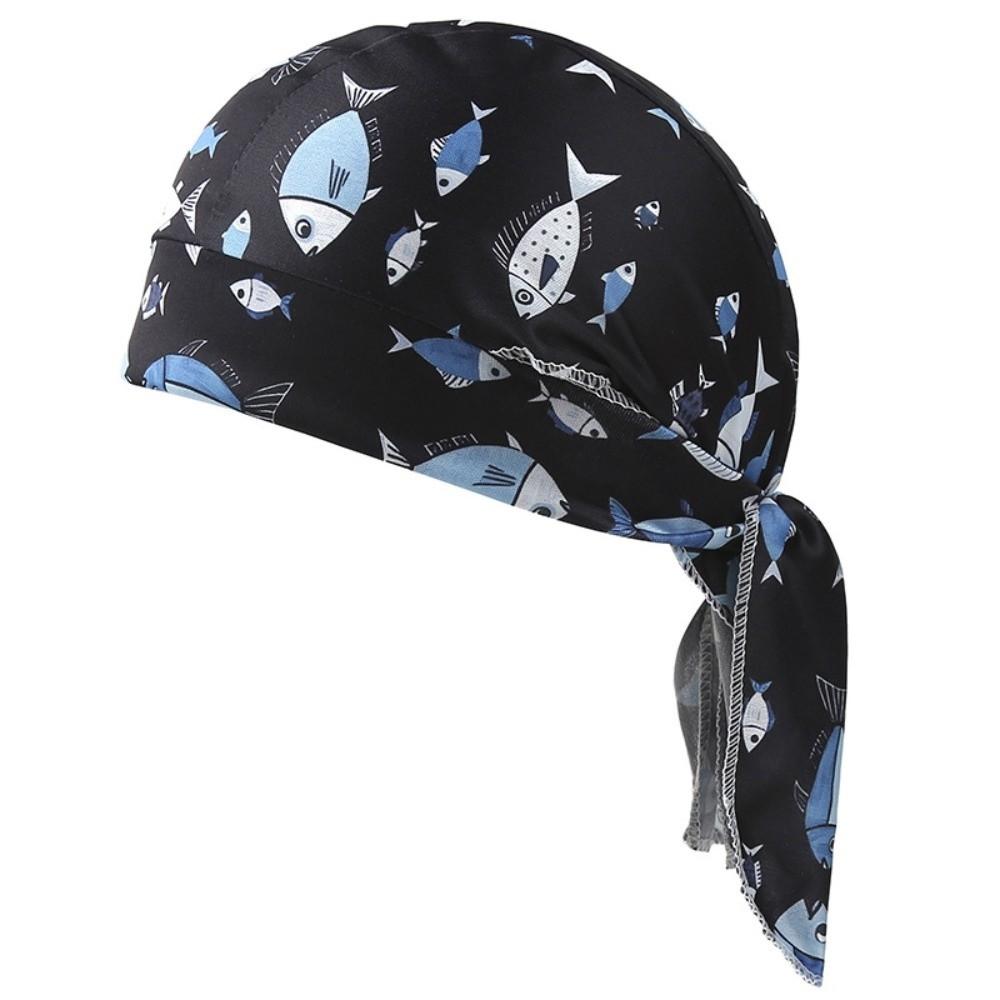 Paisley Print Hijab Caps Quick Dry Pirate Hat Bandana Headscarf Outdoor Activities