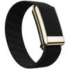 Whoop 5.0 Nylon Elastic Sport Band with Shiny Metal Frame (Gold/Silver)