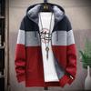 Men's Knit Sweater Fleece Coat Striped Jackets Fashion Hoodies Winter Autumn Thick Warm Windbreaker Pullovers Clothing