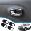 Car Interior Door Handle Bowl Decoration Cover Stickers Frame for Jeep Renegade 2016 2017 2018 2022