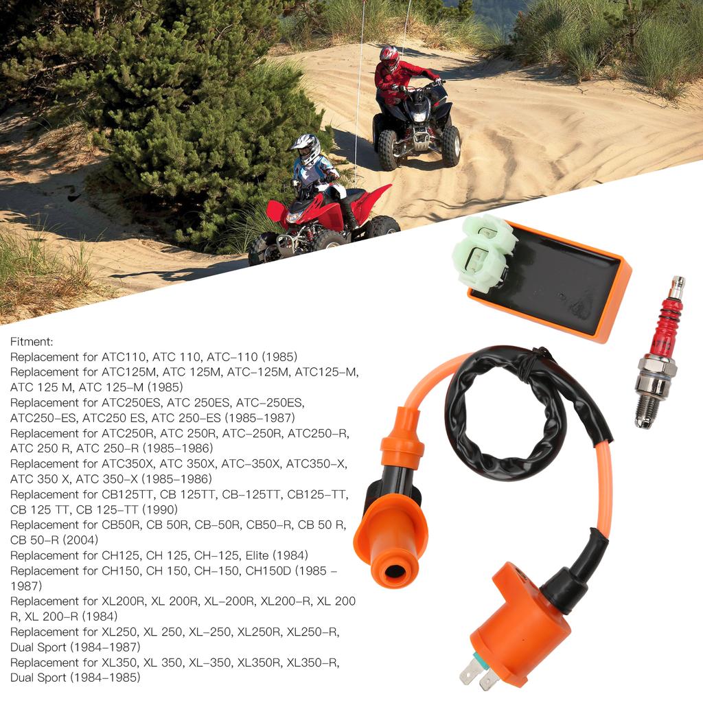 Комплект замены катушки зажигания, свечи зажигания, блока CDI для ATC125 TRX200 TRX200D TRX200SX TRX250 EZ90