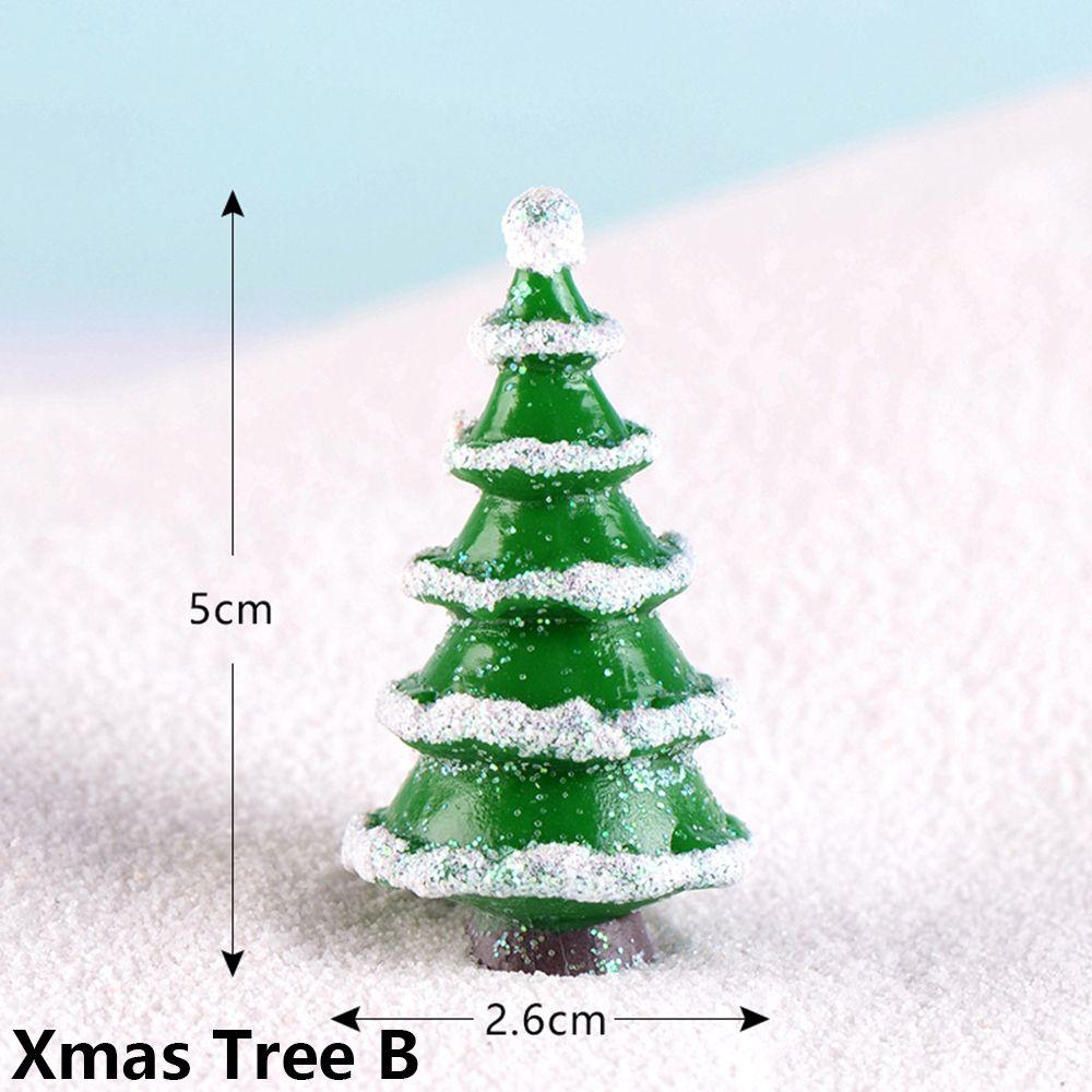 Doll House Fairy Garden Home Decor Xmas Tree Figurines Miniature Plant Christmas Decorations