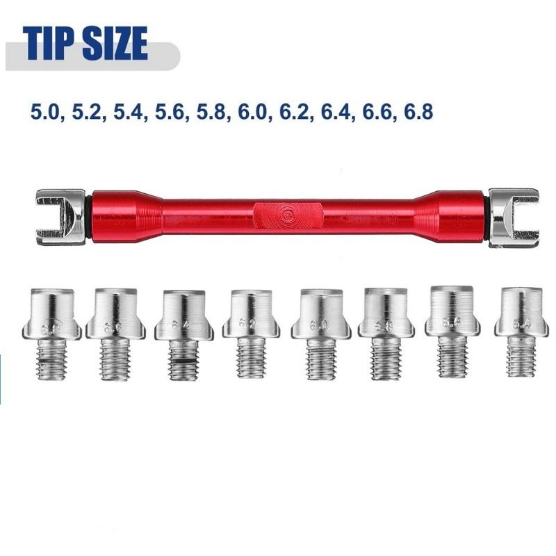 Набор ключей для спиц мотоцикла, набор гаечных ключей для колес велосипеда, набор гаечных ключей для шин, инструмент для ремонта 5,0 ~ 6,8 мм для