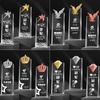 Customized Crystal Trophy with Metal Pendant, Beveled Version Trophy, Customized Award, Company Award, Staff, Free Engraving 1Pc