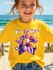 Kpop T-Shirt Casual Anime Character Print Short Sleeve Anime Clothes Soft Comfortable Kids Tee