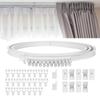 Bendable White Modern Style Curtain Rail Curtains Visible Track Plastic