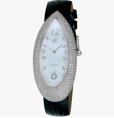 Женские часы Adee Kaye Коллекция Pear Кристальные акценты Белый перламутровый циферблат Кварцевые AK2527-L