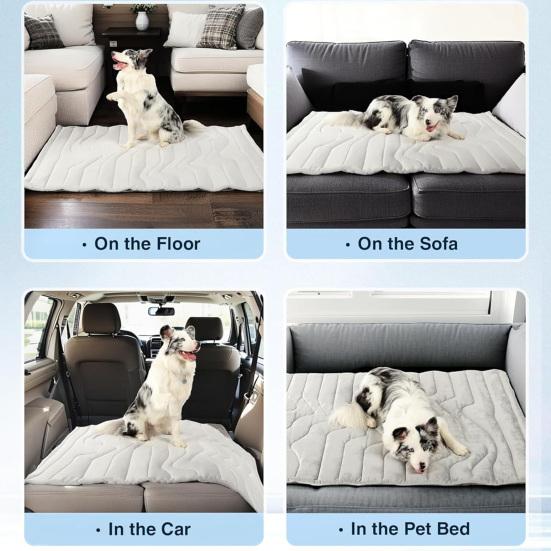 Dog Cooling Mat, Breathable Dog Cooling Pad, Portable Dog Cool Bed, Machine Washable Pet Mat for Floor Crate Couch Car