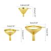 3Pieces Small Mouth Funnels Bar Wine Funnels Stainless Steel Material for Filling Hip Narrow-Mouth Bottles