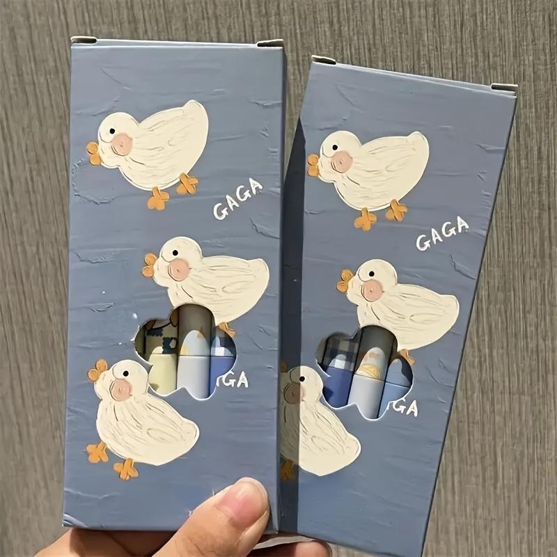 6 шариковых ручек с милым рисунком утки, гелевые ручки толщиной 0,5 мм, шариковые ручки с быстросохнущими чернилами