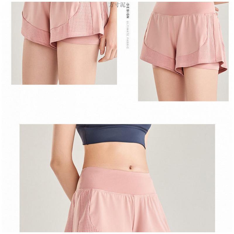 Летние спортивные шорты женские свободные повседневные анти-легкие скоростные сухие с высокой талией для бега и йоги тонкие дышащие