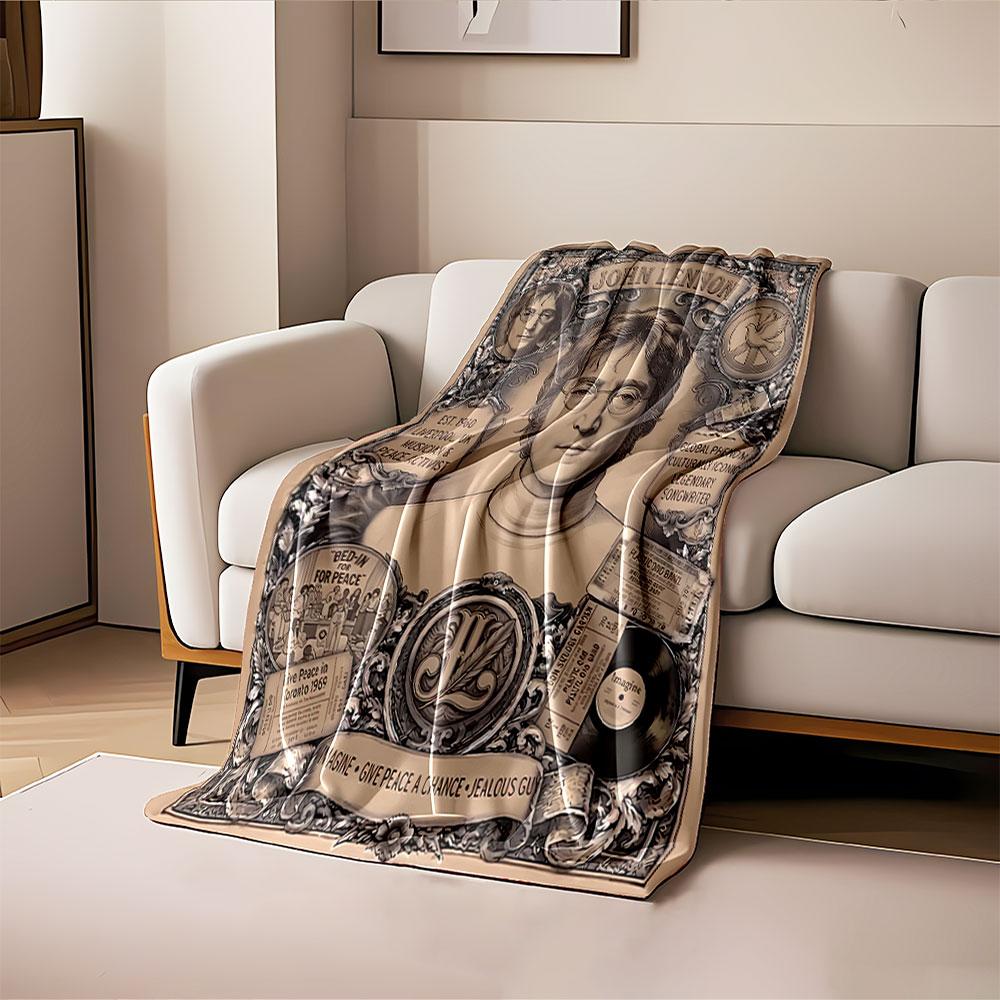 John Lennon Tribute Blanket for all seasons blanket lunch break throw gift