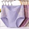 3Pieces Plus Size XL To 6XL Women Underwear Middle-aged Cotton Lace Panties Comfort Briefs High Waist Underpants