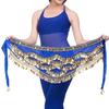 Хип-шарф для танца живота, золотые монеты, костюм для танца живота, юбка, пояс с запахом