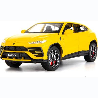 1:24 модель автомобиля Lamborghini Urus, литая под давлением машинка с откатным механизмом, игрушечная машина, двери открываются, свет и звук, игрушки для мальчиков, подарки для детей и взрослых