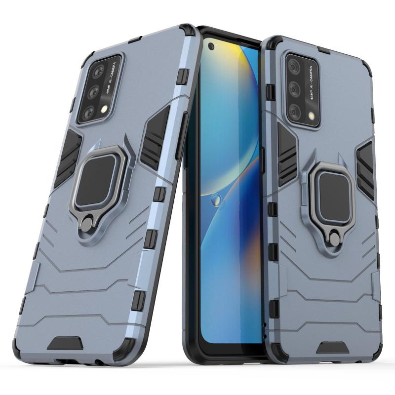 For OPPO Reno6 Reno 6 Lite Back Cover Phone Case Shockproof Armor Anti-Fall Metal Ring Holder Magnetic Protect Funda Coque Cases
