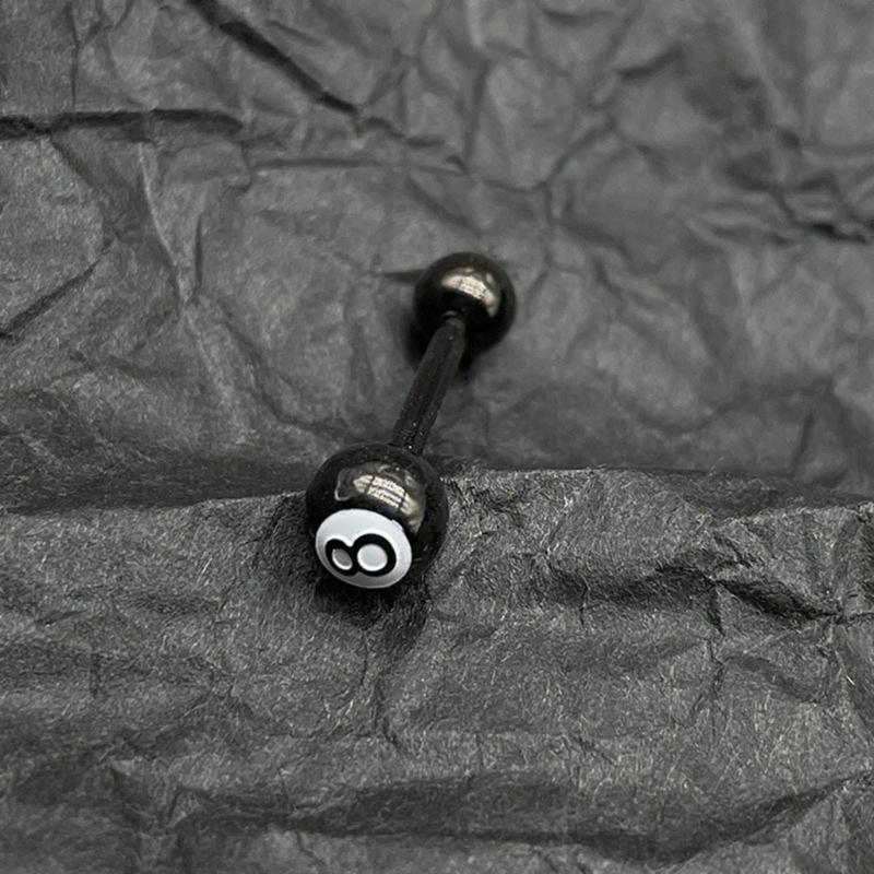 Бильярдные кольца для языка для женщин, ювелирные изделия для пирсинга языка из нержавеющей стали, длина стержня 12-16 мм для колец для пирсинга языка