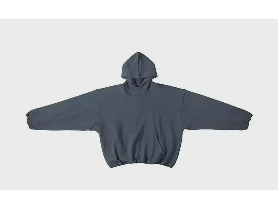 Винтажная американская серая мужская толстовка-пуловер с воротником-стойкой и капюшоном
