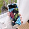 Роскошный чехол для Samsung Galaxy Z Flip 3 4 5g Funda Z Flip3 прозрачный ПК жесткий противоударный чехол для телефона аниме Demon Slayer