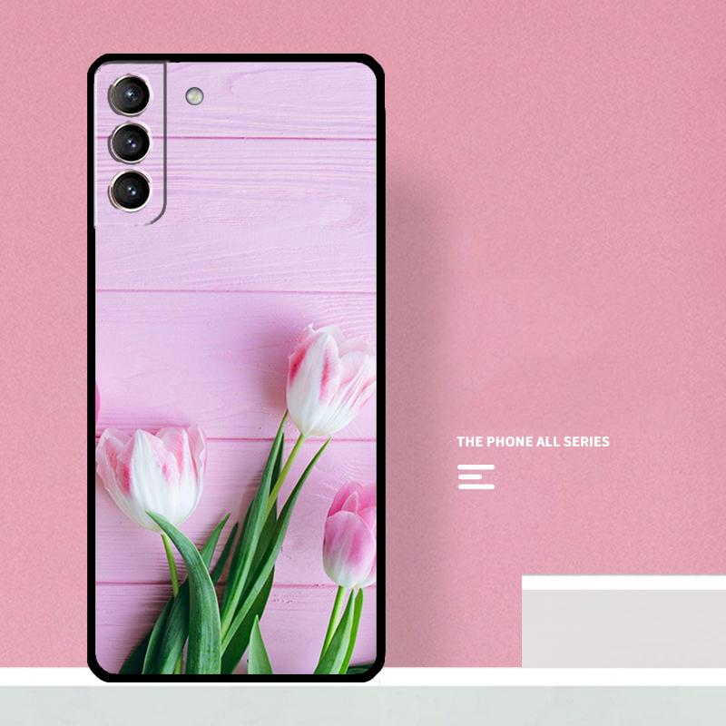 Цветочный чехол для телефона с тюльпанами для Samsung Galaxy S26 S25 S24 S20 S21 S22 S23 Ultra S10 Plus S25 FE Чехол Coque