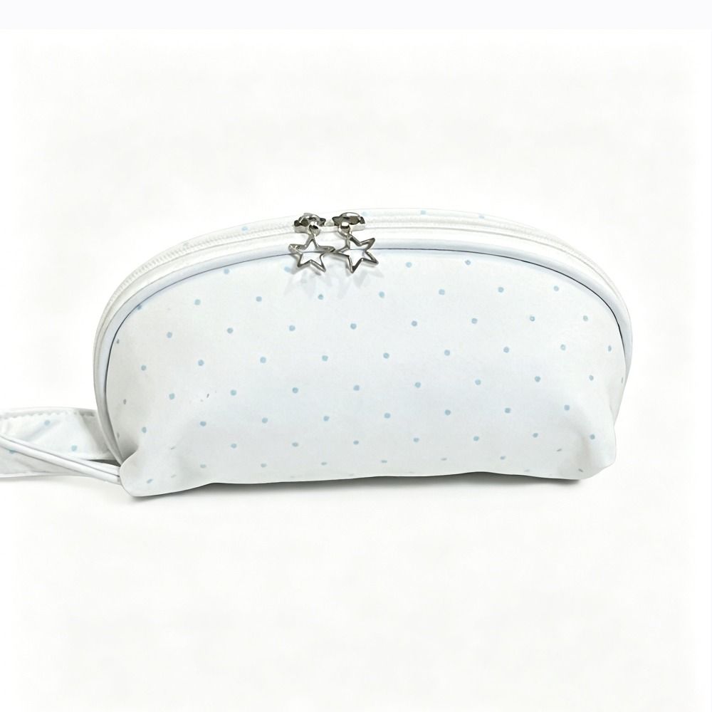 Polka Dot Pen Bag Shell Shape Pencil Pouch Multi Function Stationery Bag  School Office