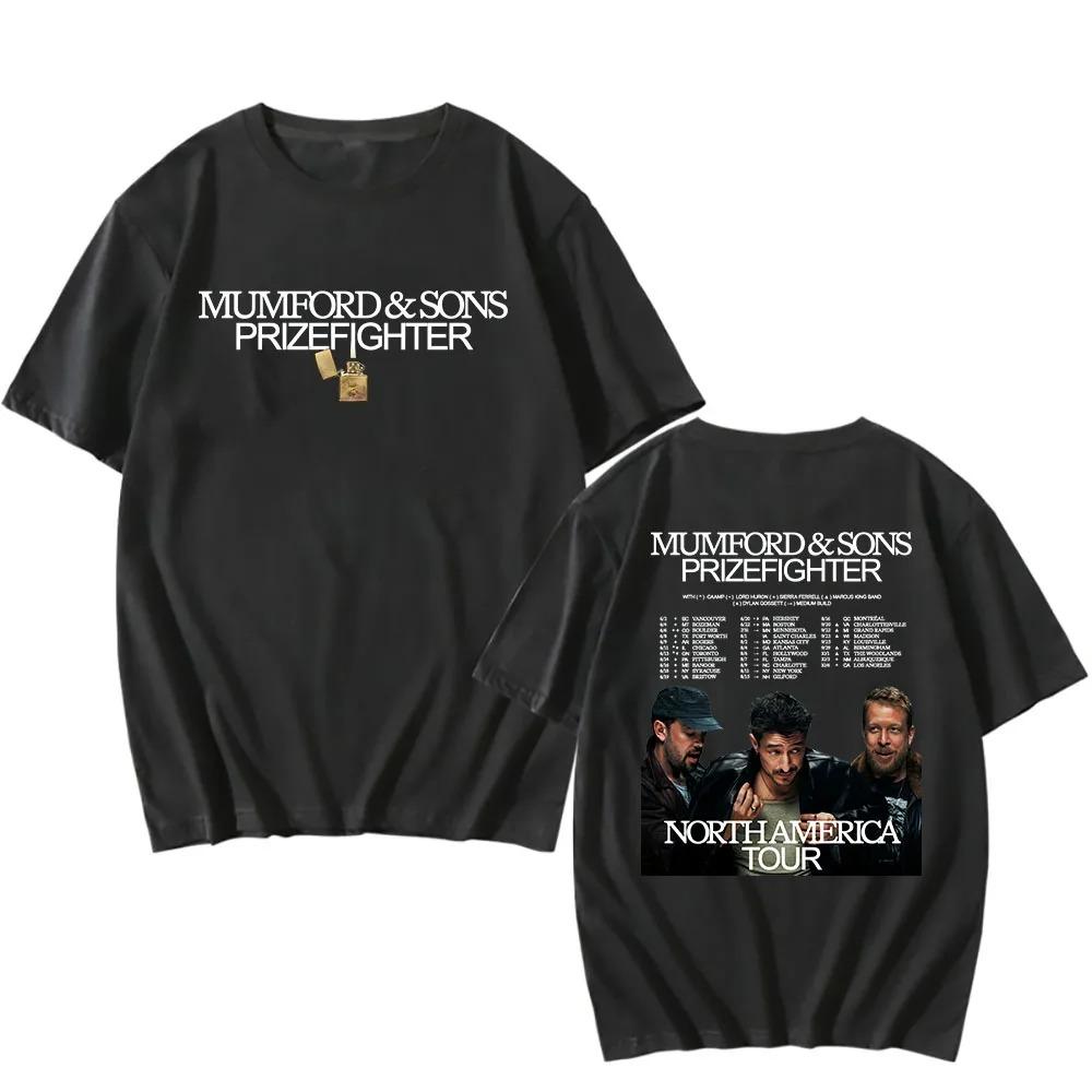 Летняя Модная Футболка Prizefighter 2026 Североамериканский Тур Футболки MUMFORD & SONS Дизайн Группы Мерч Графический Принт Футболка Унисекс Футболки с Коротким Рукавом