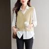 Sweater Vest for Women with New Spring Vest Style V-neck Loose Crans Knitted Exterior